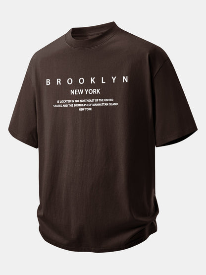 Relax Fit Brooklyn Print Cotton T-Shirt