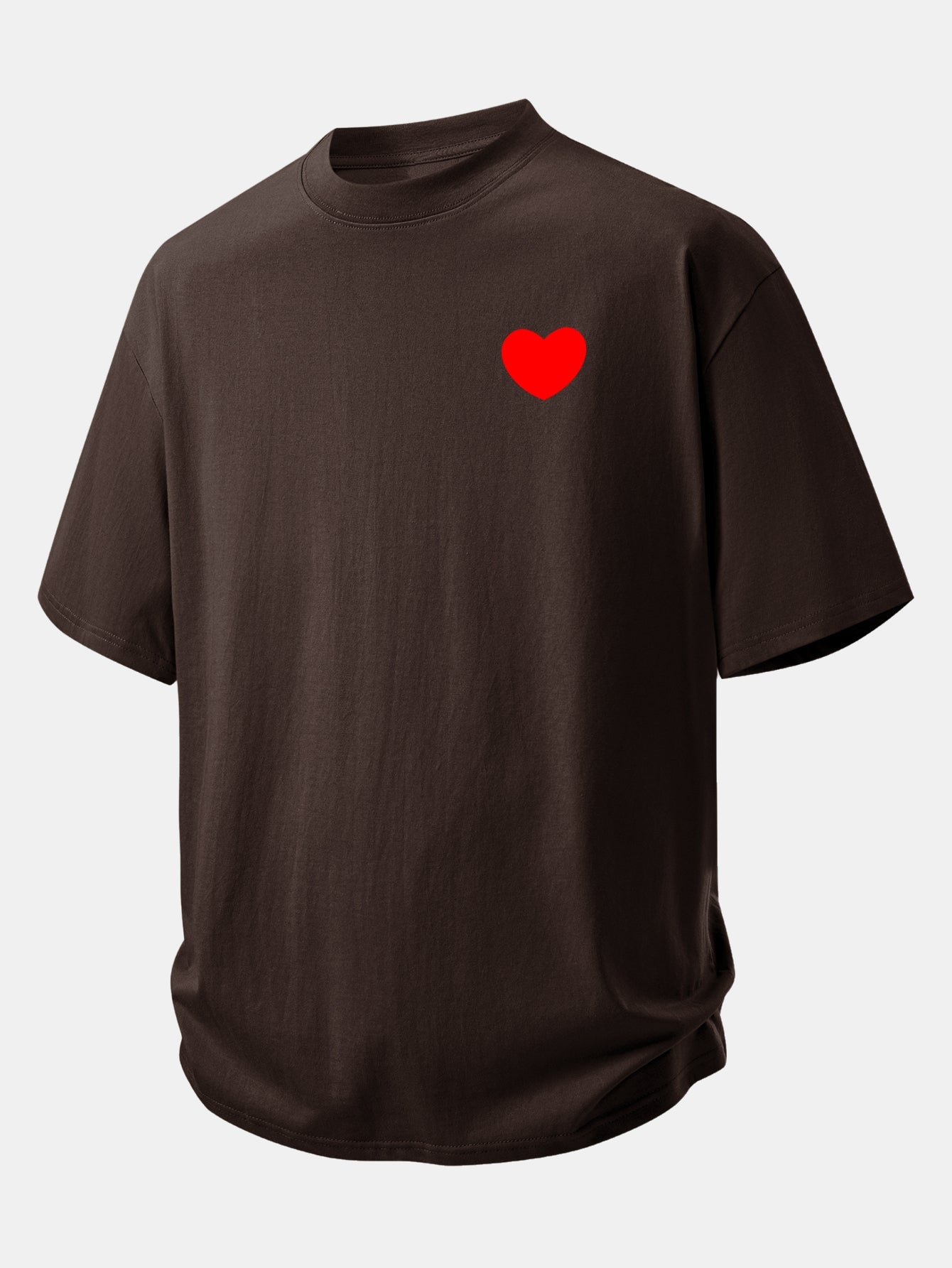 Relax Fit Heart Print Cotton T-Shirt