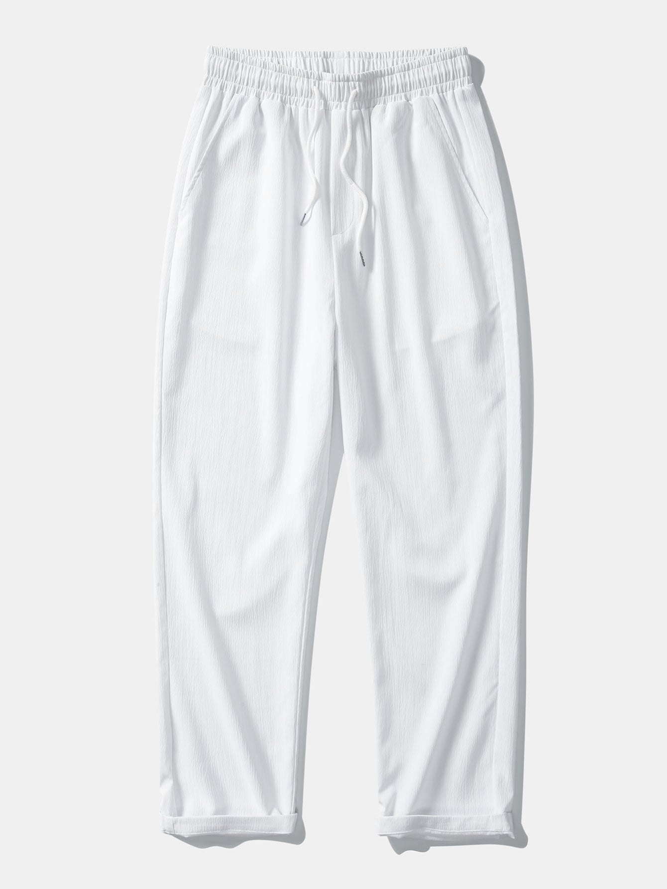 Texture Jacquard Cuban Shirt & Crinkle Textured Straight Leg Pants