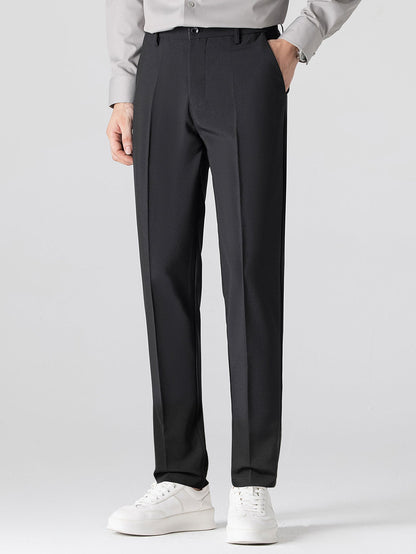 Contrast Trim Twisted Jacquard Knit Polo & Slim Fit Tapered Trousers