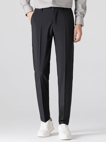 Contrast Trim Twisted Jacquard Knit Polo & Slim Fit Tapered Trousers