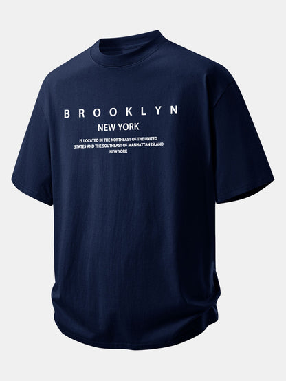 Relax Fit Brooklyn Print Cotton T-Shirt