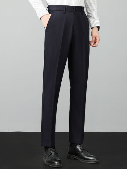 Contrast Trim Crew Neck Knit T-Shirt & Slim Fit Tapered Trousers