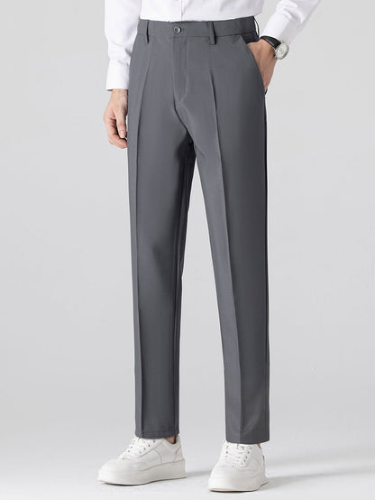 Textured Contrast Crew Neck Knit T-Shirt & Slim Fit Tapered Trousers