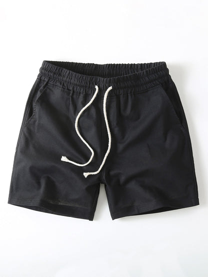 Cotton Linen Drawstring 5" Shorts
