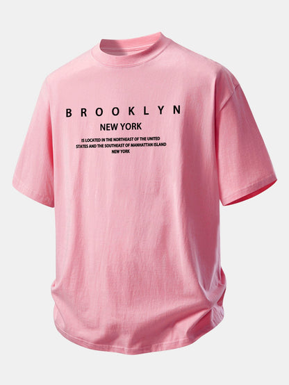 Relax Fit Brooklyn Print Cotton T-Shirt