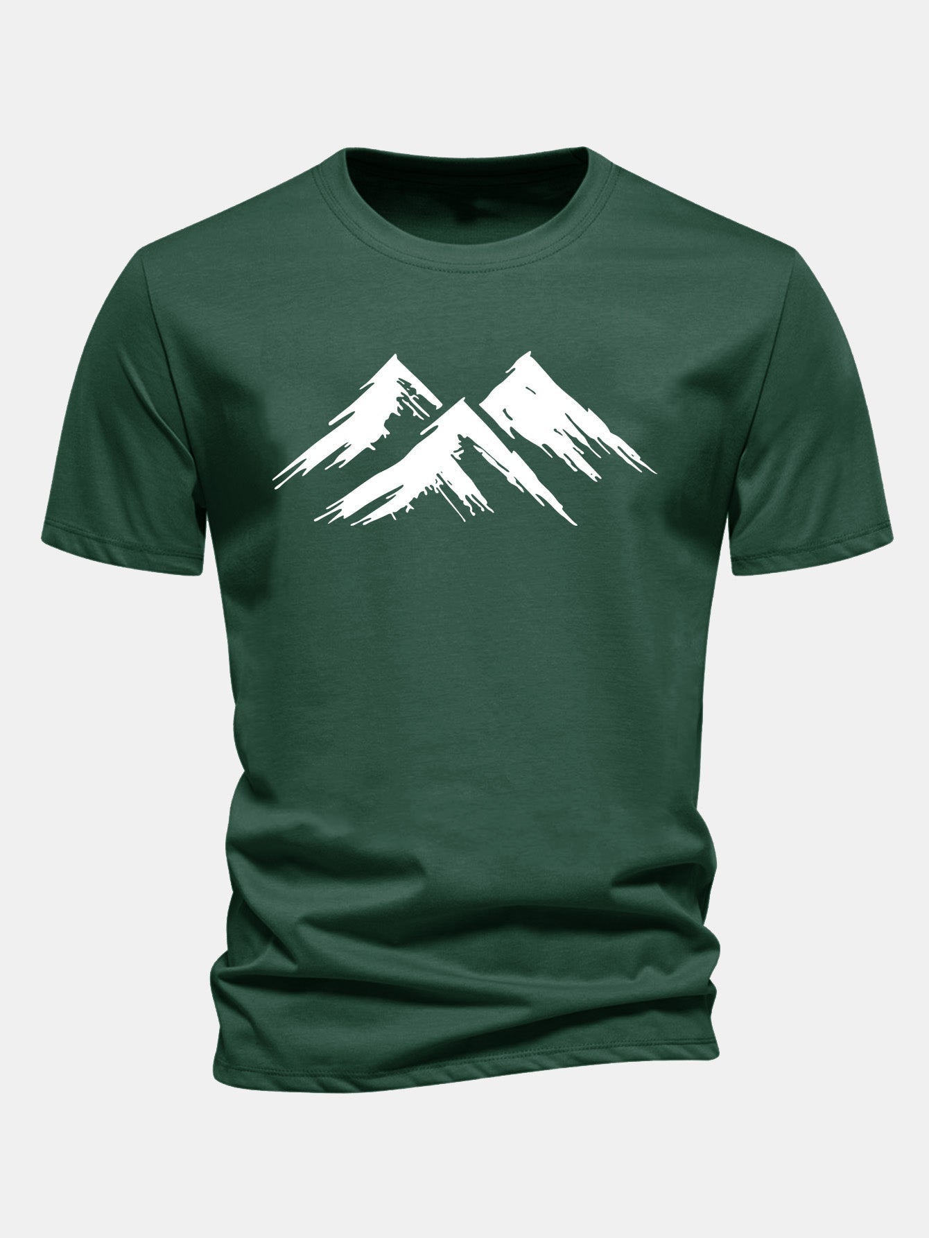 Regular Fit Mountain Print Cotton T-Shirt