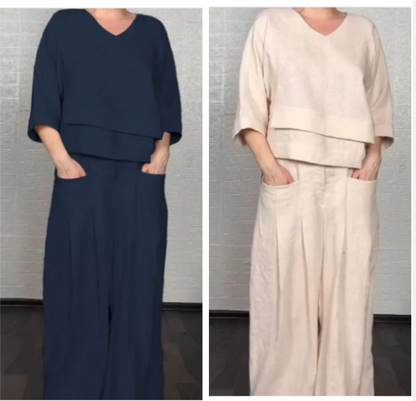 Noa | Loose-Fit Minimalist Two-Piece Outfit