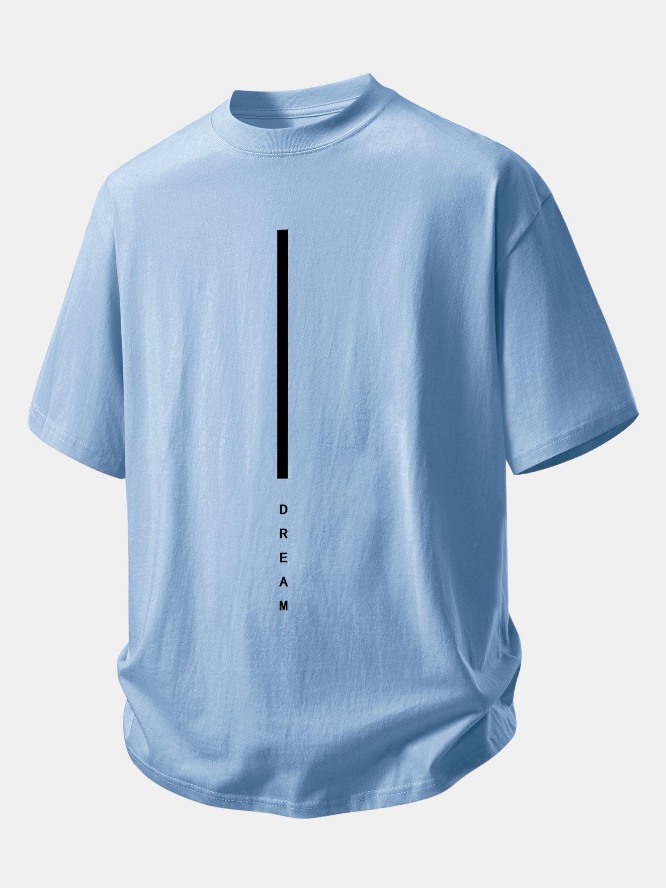 Relax Fit Dream Stripe Print Cotton T-Shirt