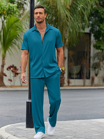 Casual Loose Fit Shirt Sets