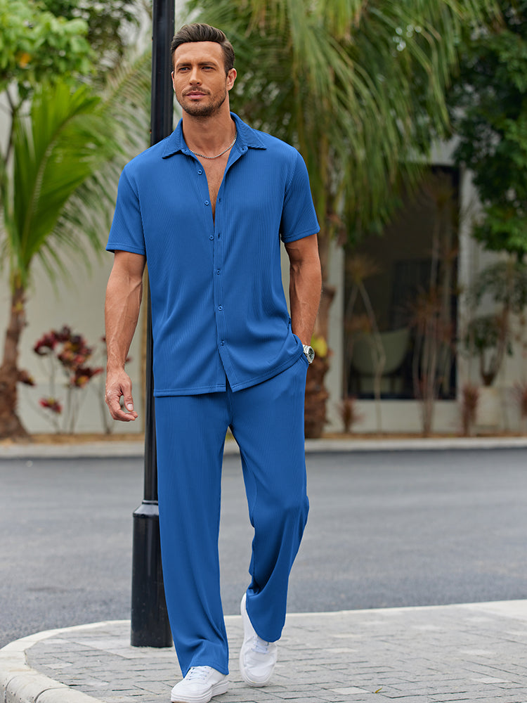 Casual Loose Fit Shirt Sets