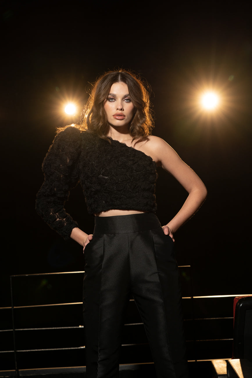 Structured Black Pants