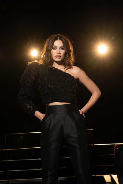 Structured Black Pants