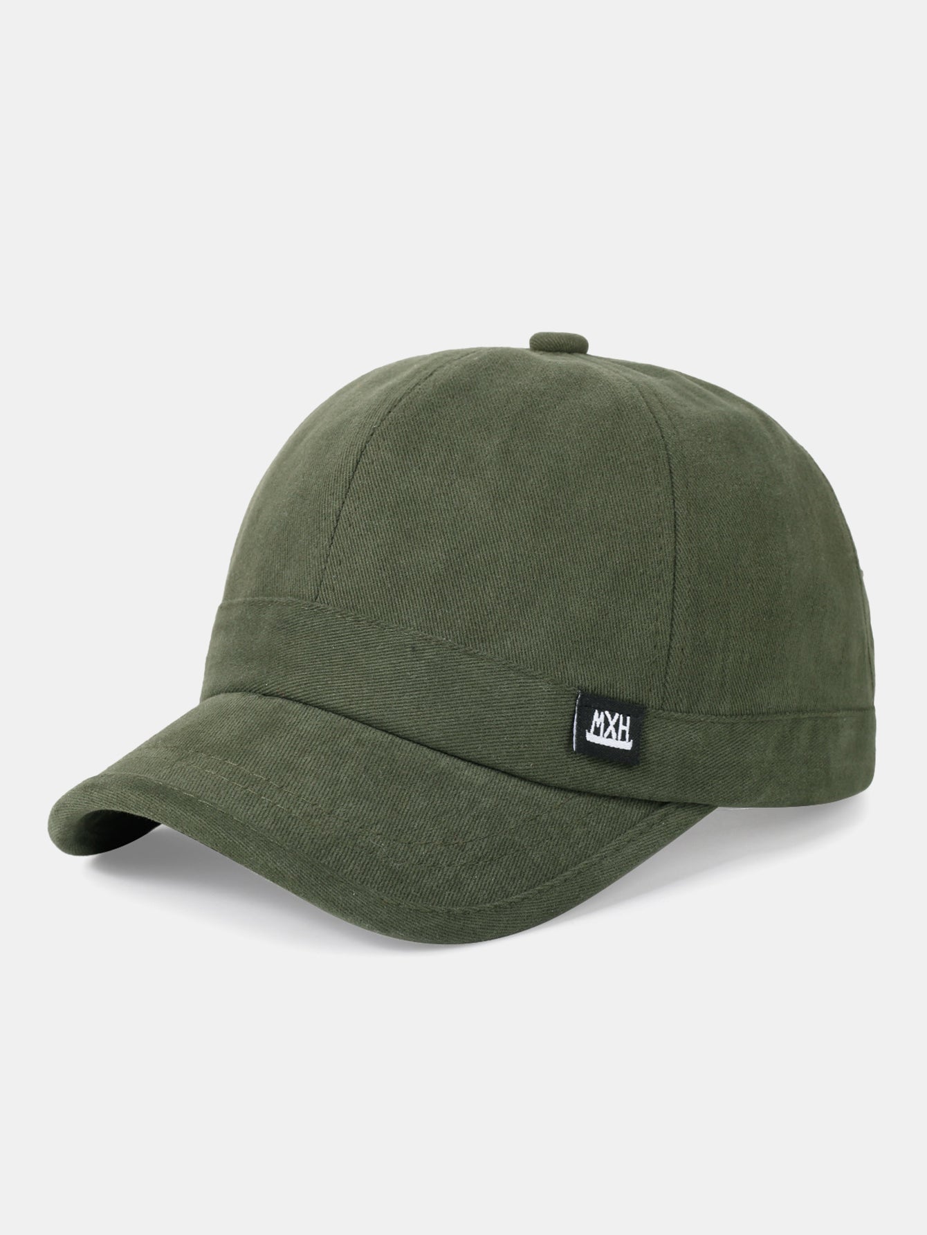 Minimalist Adjustable Solid-Color Cotton Baseball Cap With Short Brim