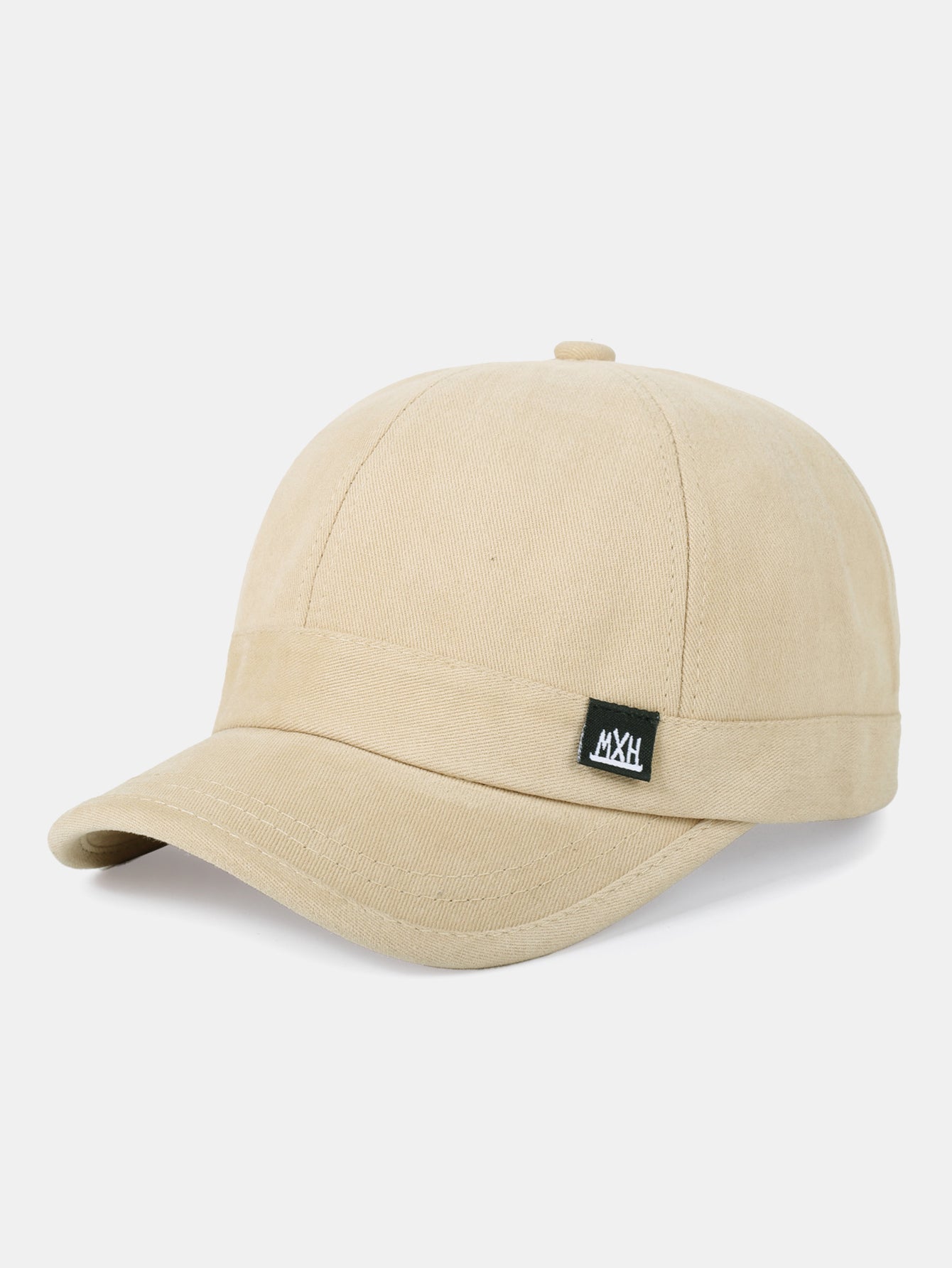 Minimalist Adjustable Solid-Color Cotton Baseball Cap With Short Brim