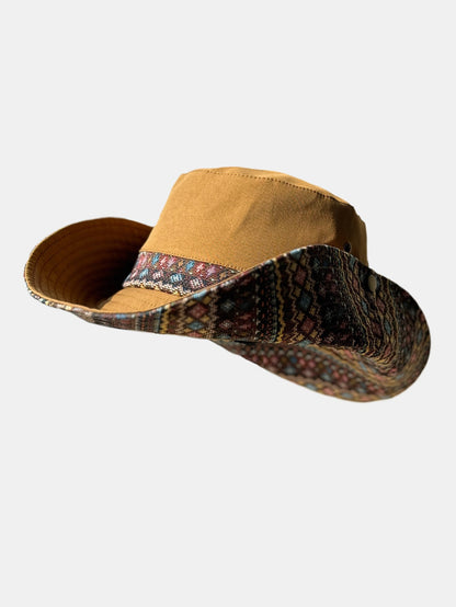 Bohemian-Style Embroidered Sun Hat - Ideal For Music Festivals And Outdoor Wear