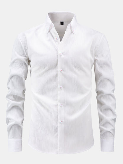 Long Sleeve Crinkle Button Up Shirt