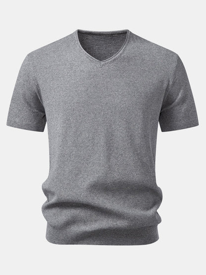 V-Neck Knit T-Shirt