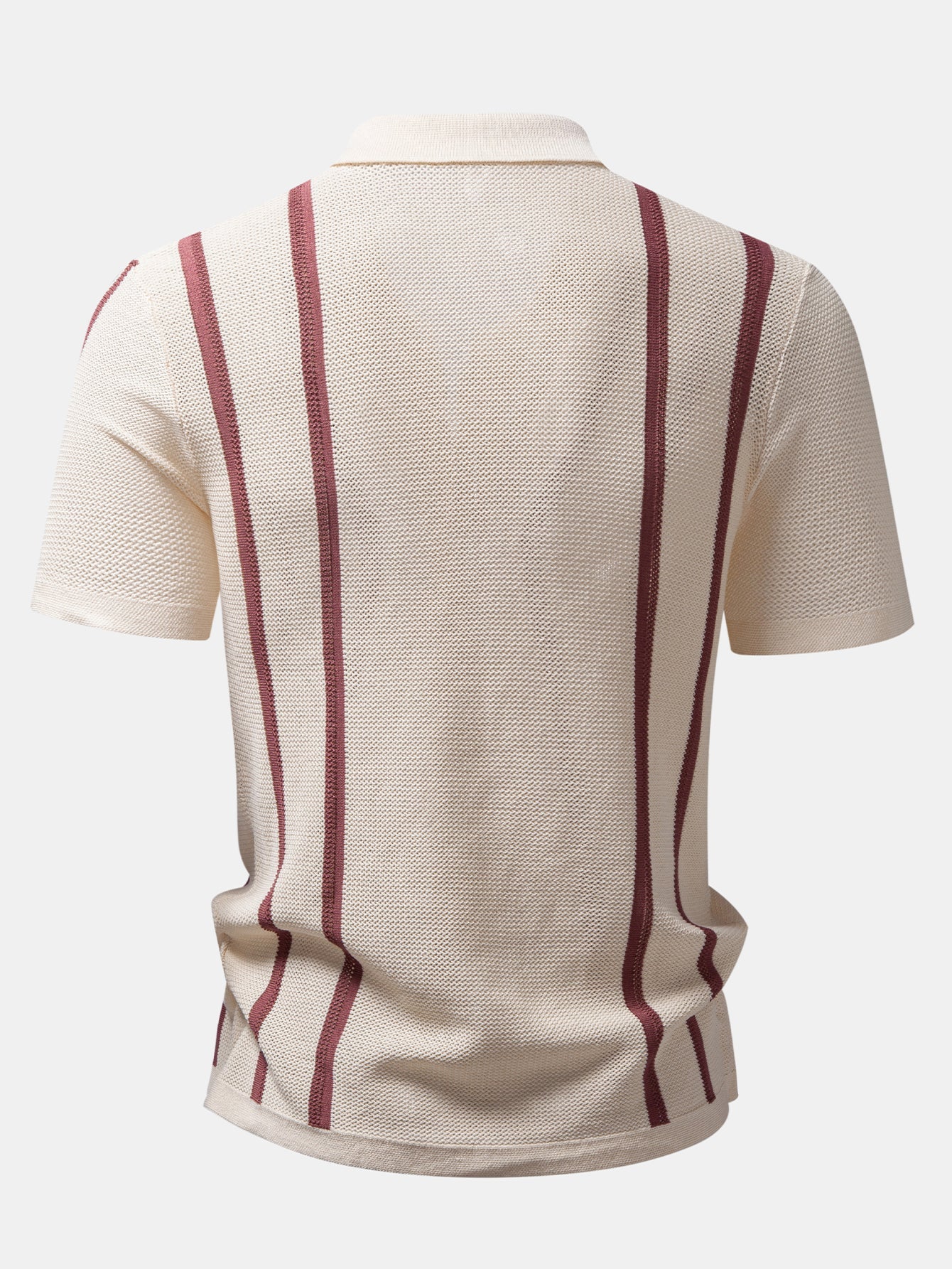 Stripe Crochet Button Up Shirt