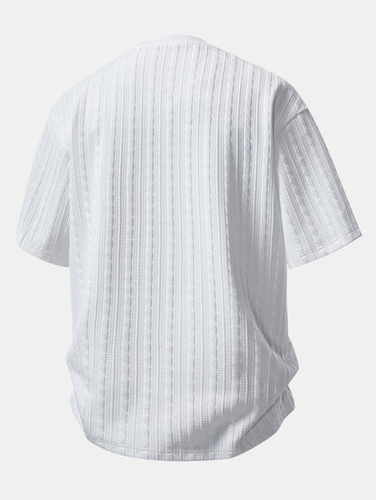 Relax Fit Twisted Jacquard T-Shirt