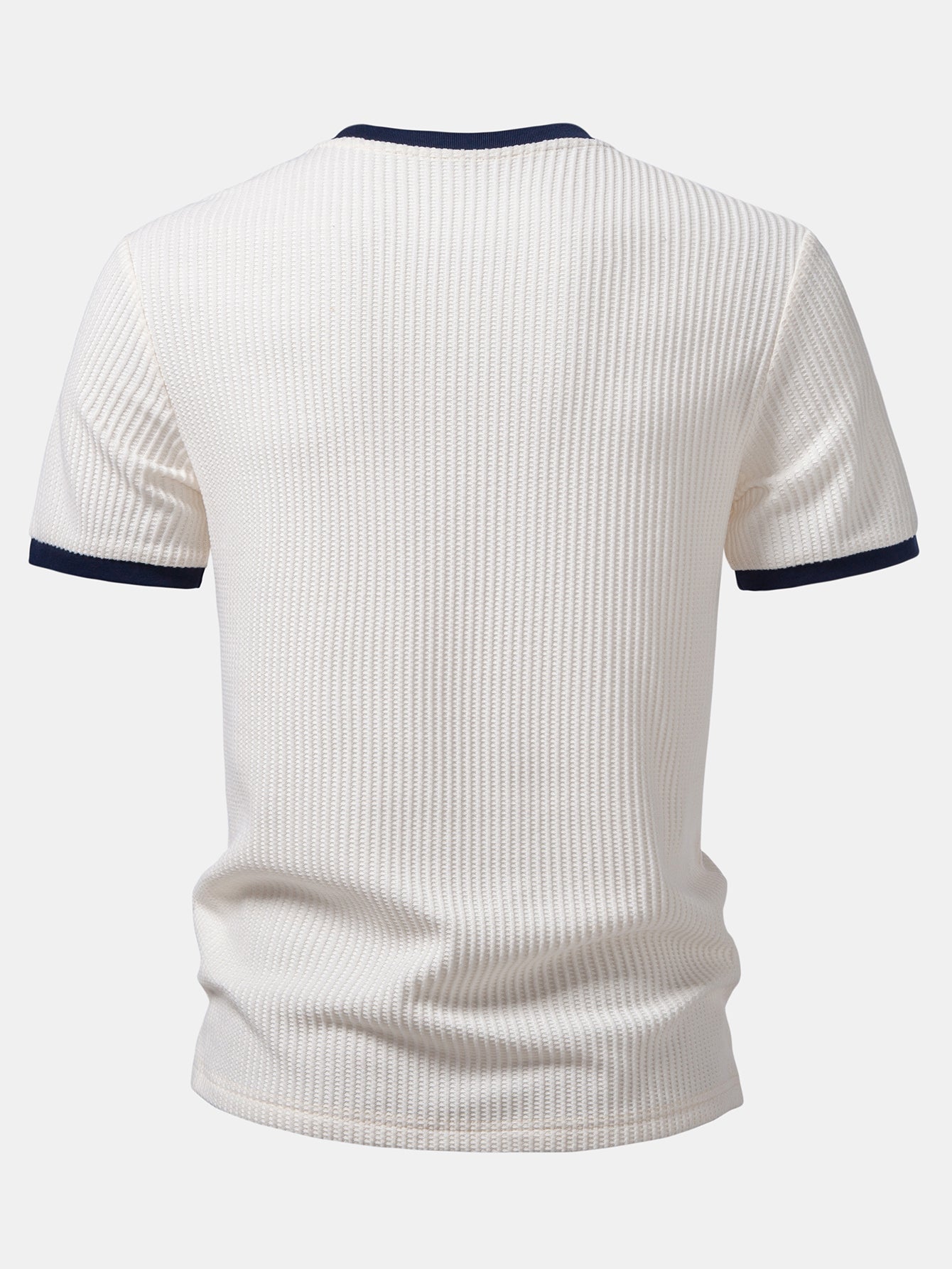 Contrast Waffle T-Shirt With Pocket & Drawstring Knitted Waffle Pants