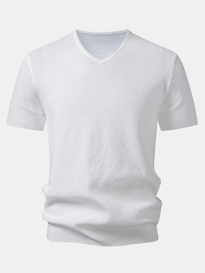 V-Neck Knit T-Shirt