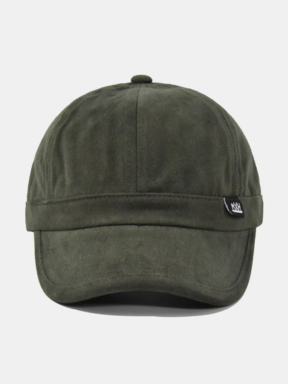 Minimalist Adjustable Solid-Color Cotton Baseball Cap With Short Brim