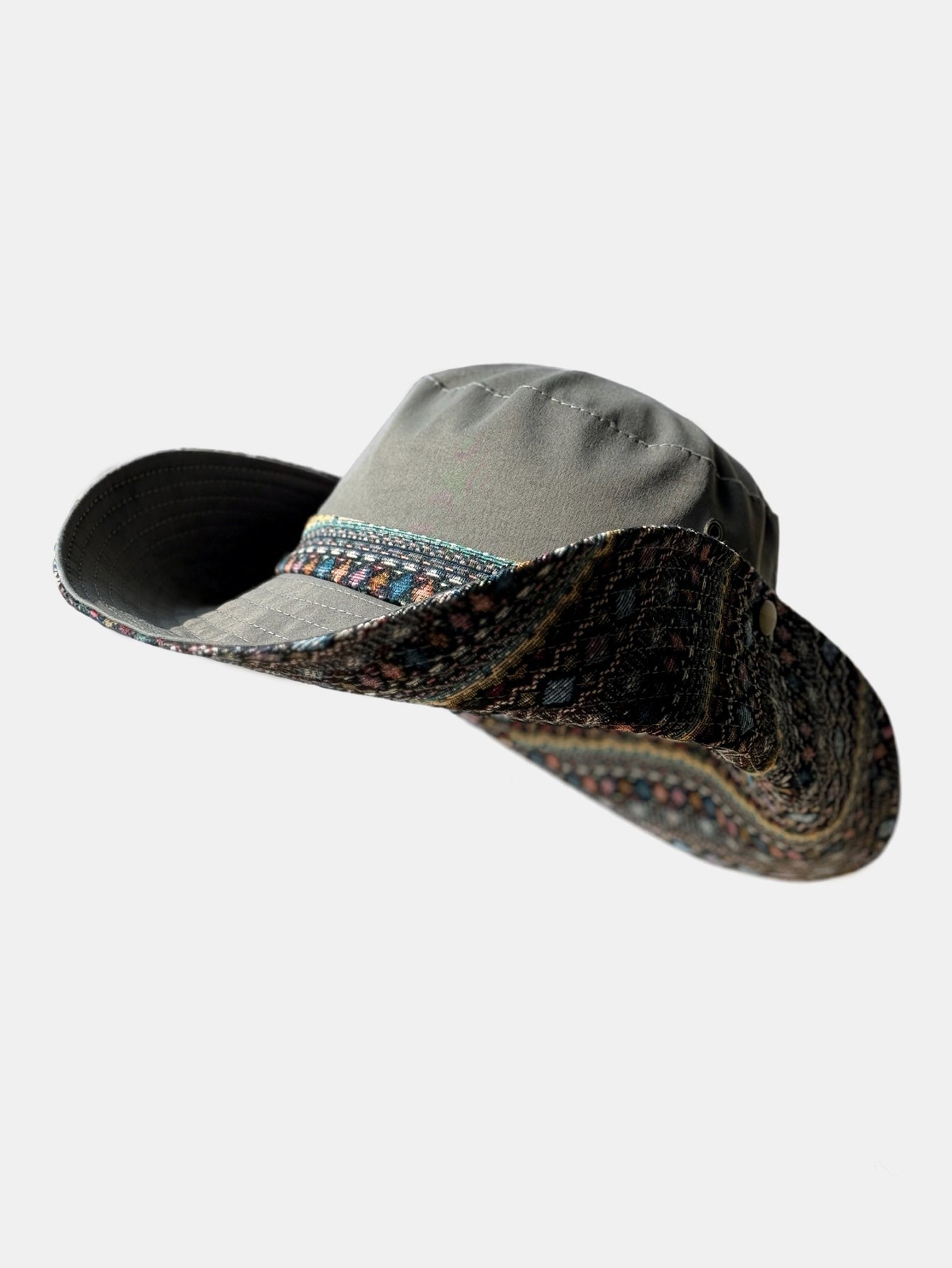 Bohemian-Style Embroidered Sun Hat - Ideal For Music Festivals And Outdoor Wear