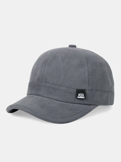Minimalist Adjustable Solid-Color Cotton Baseball Cap With Short Brim