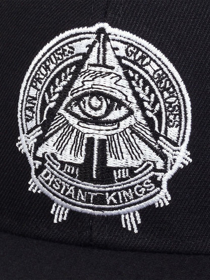 Eye Of God Embroidered Flat-brimmed Hat