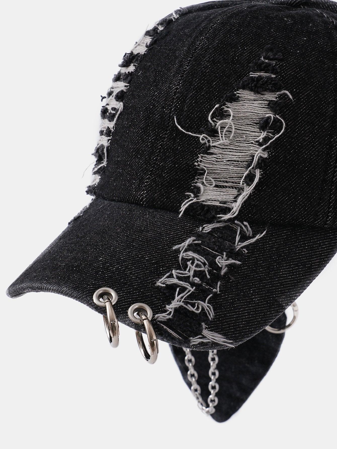 Punk Street Hip Hop Style Distressed Rabbit Ear Baseball Cap