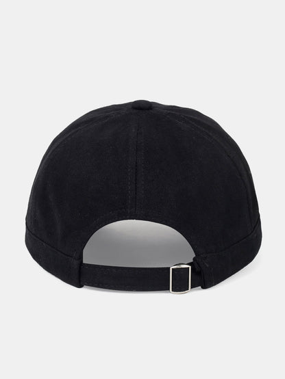 Minimalist Adjustable Solid-Color Cotton Baseball Cap With Short Brim