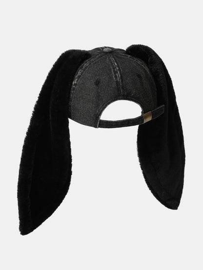 Y2K Streetwear Bunny Rabbit Ears Distressed Baseball Cap