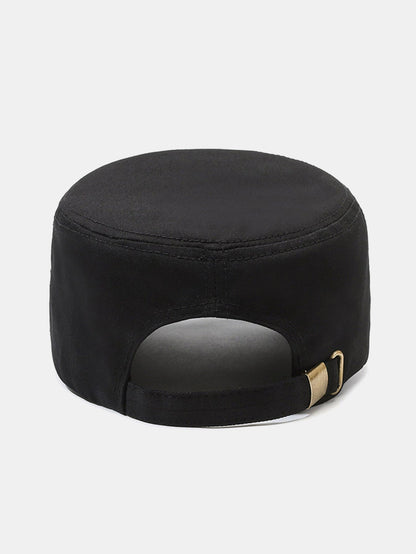 Classic Military Cadet Cap Cotton Flat Top Army Hat