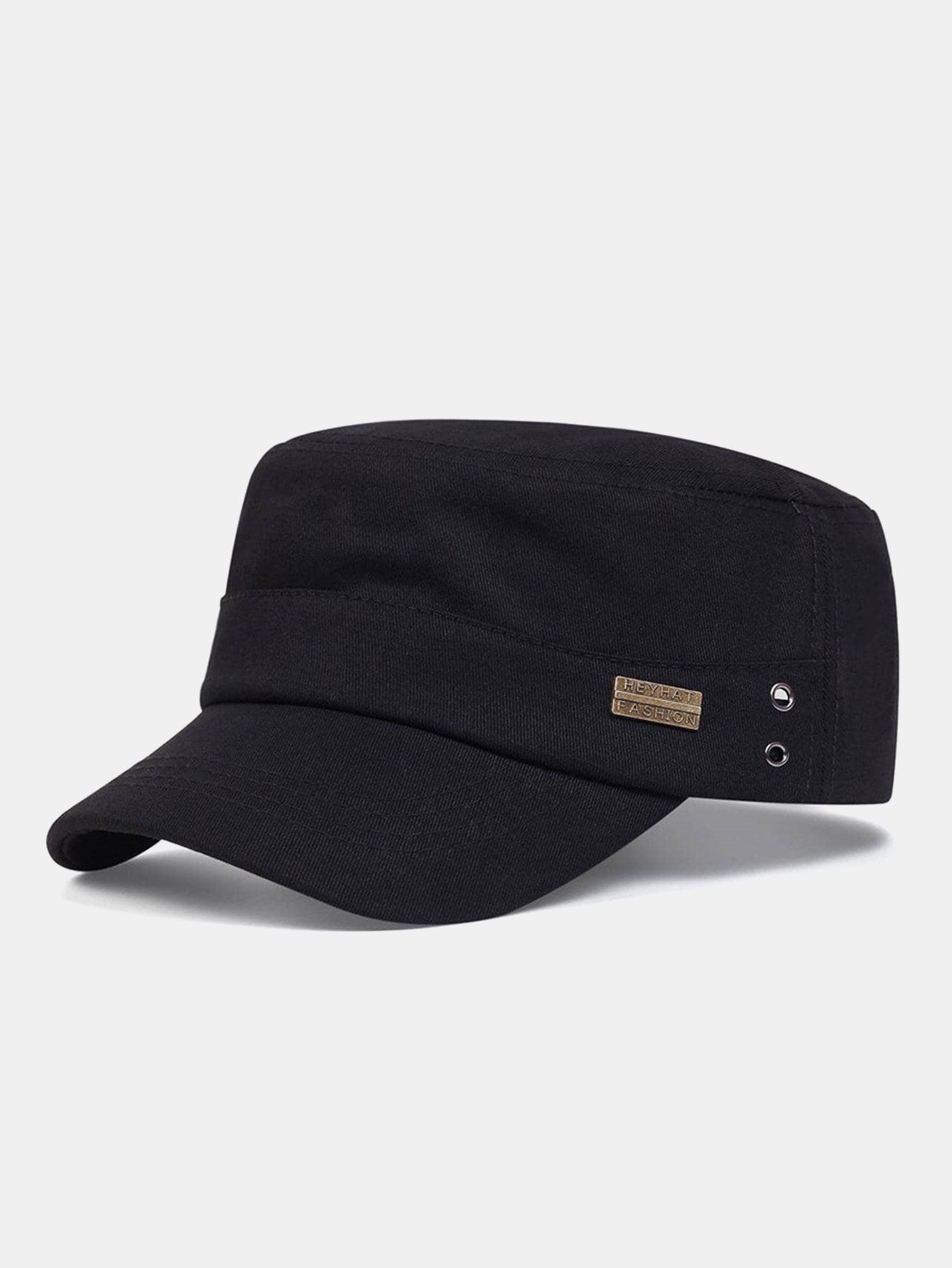 Classic Military Cadet Cap Cotton Flat Top Army Hat