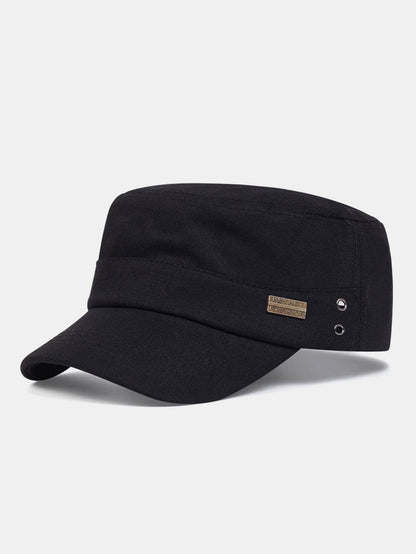 Classic Military Cadet Cap Cotton Flat Top Army Hat