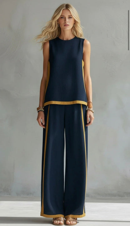 Leila Elegant Cotton Linen Co-ord Set