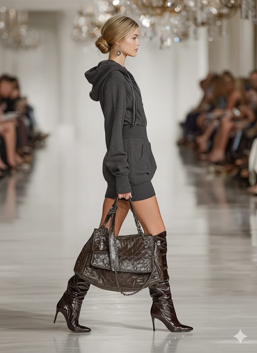 Sports Hooded Waist Mini Dress