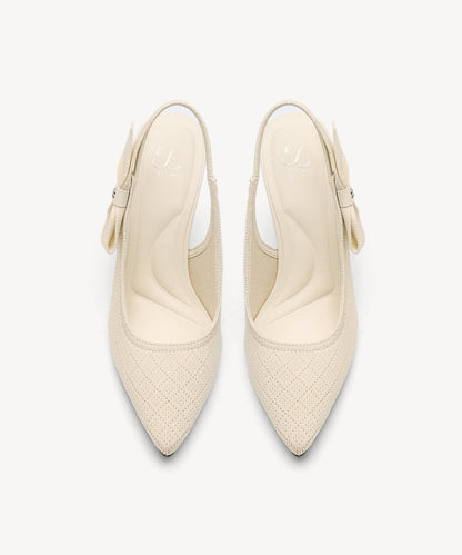 EverLush Bowknot Pointed Toe Heeled Slingback