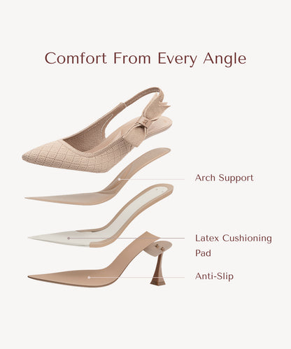 EverLush Bowknot Pointed Toe Heeled Slingback
