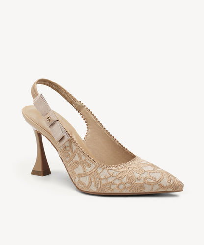 EverLush Bowknot Pointed Toe Heeled Slingback