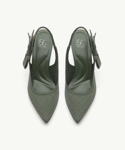 EverLush Bowknot Pointed Toe Heeled Slingback