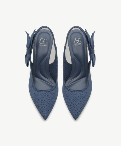 EverLush Bowknot Pointed Toe Heeled Slingback