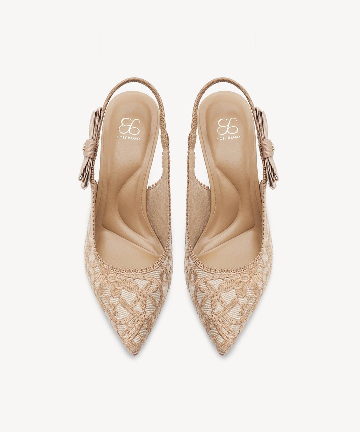 EverLush Bowknot Pointed Toe Heeled Slingback