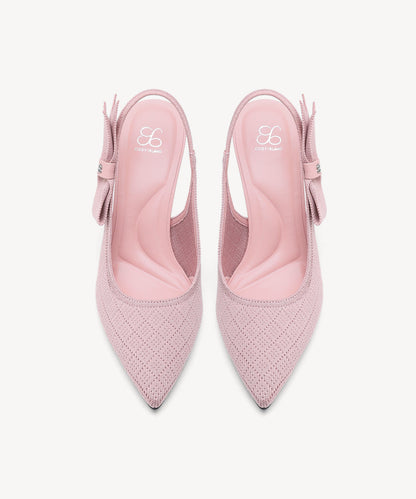 EverLush Bowknot Pointed Toe Heeled Slingback