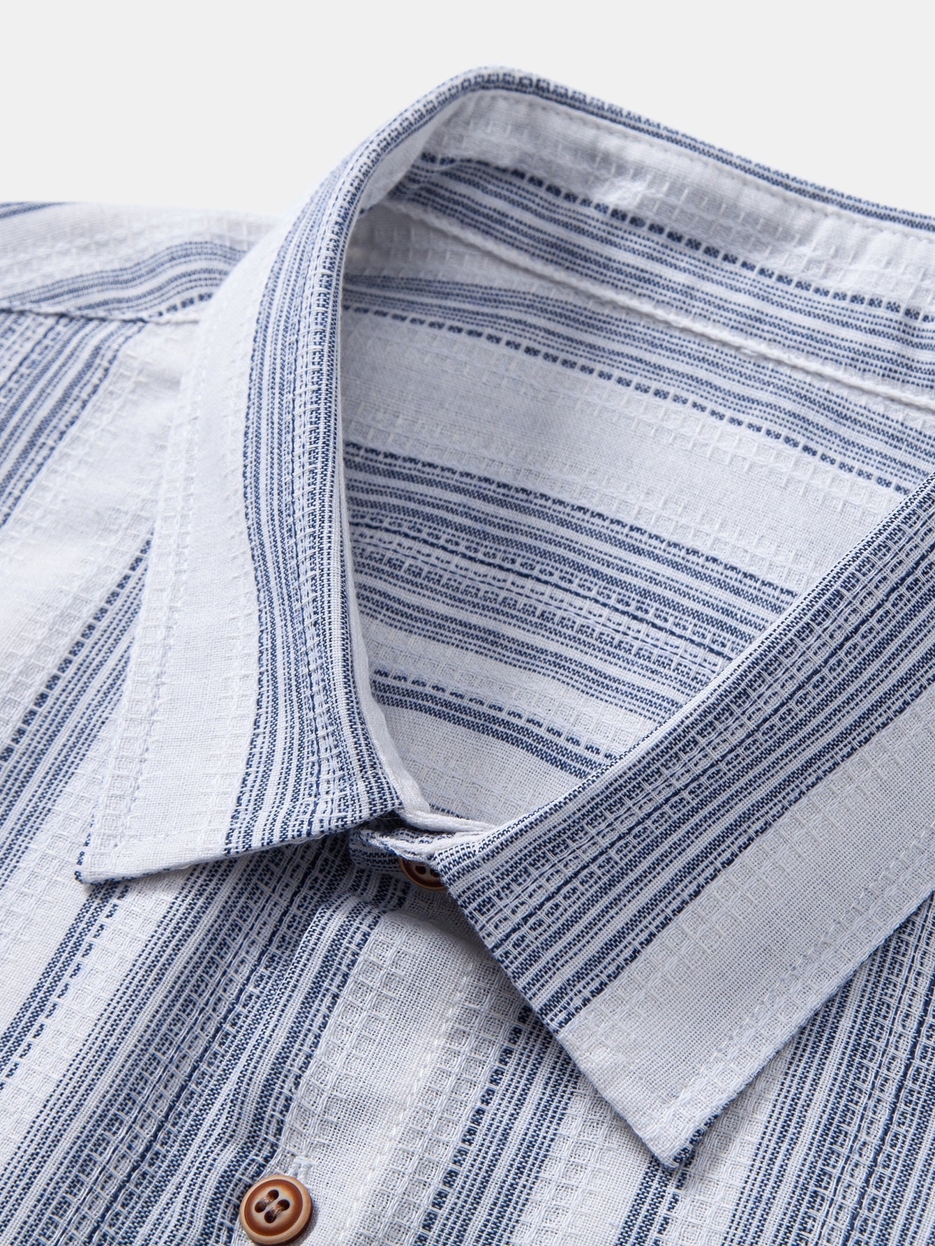 Stripe Linen Look Button Up Shirt & Crinkle Textured Straight Leg Pants