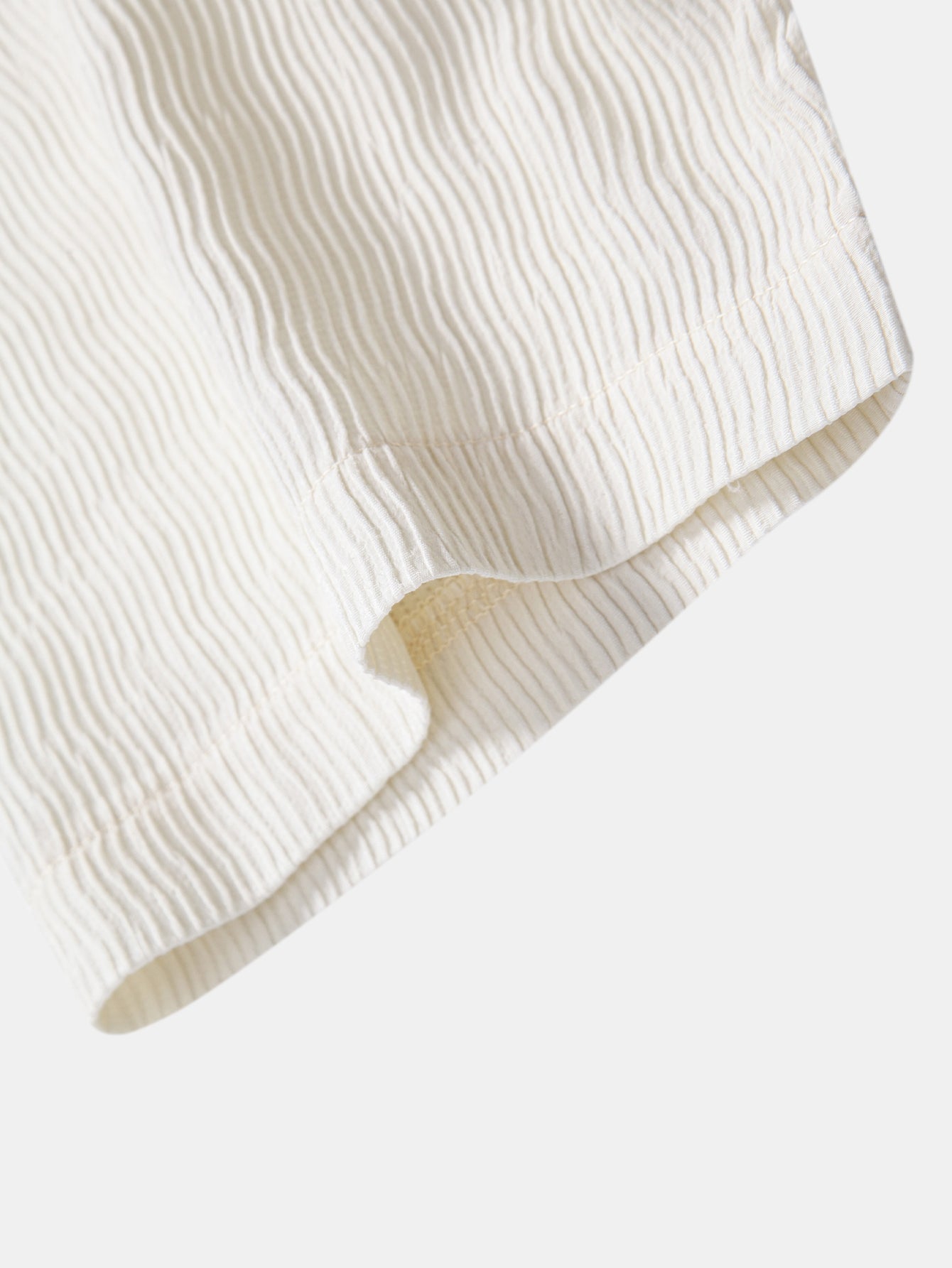 Textured Seersucker Short Sleeve Shirt & Drawstring Shorts Set