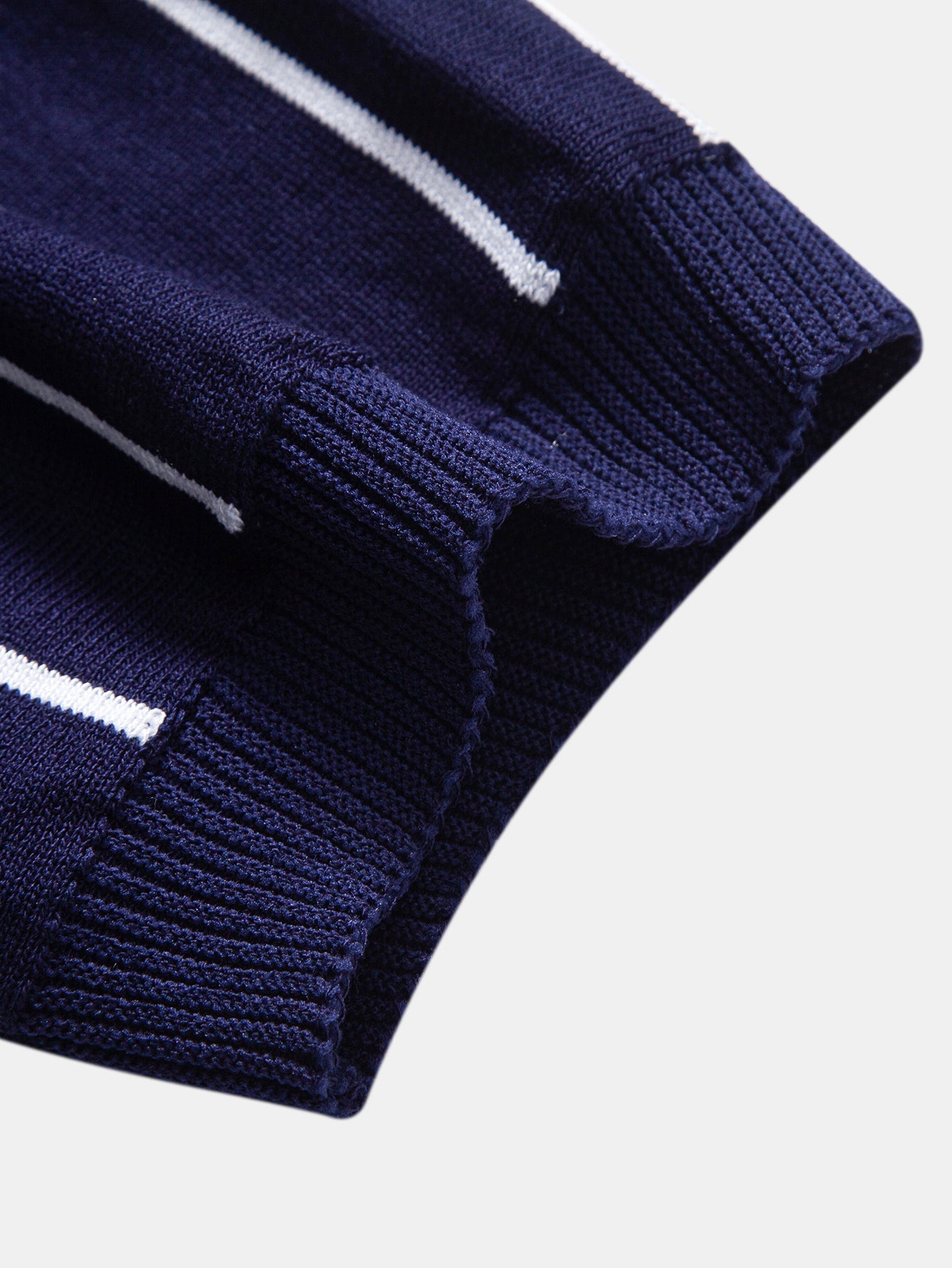 Stripe Button Up Knit Shirt & Slim Fit Tapered Trousers