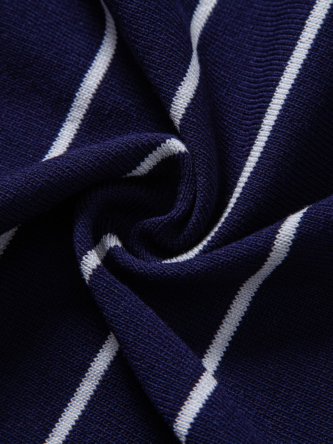 Stripe Button Up Knit Shirt & Slim Fit Tapered Trousers
