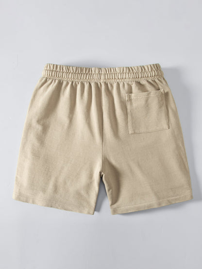 Heavyweight Washed Drop Shoulder T-Shirt & Distressed Shorts Set